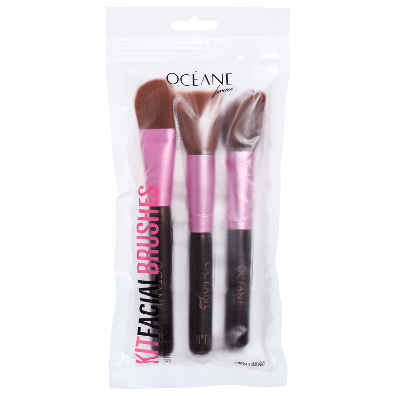Kit de Pincéis Océane Femme Facial Brushes (3 produtos)