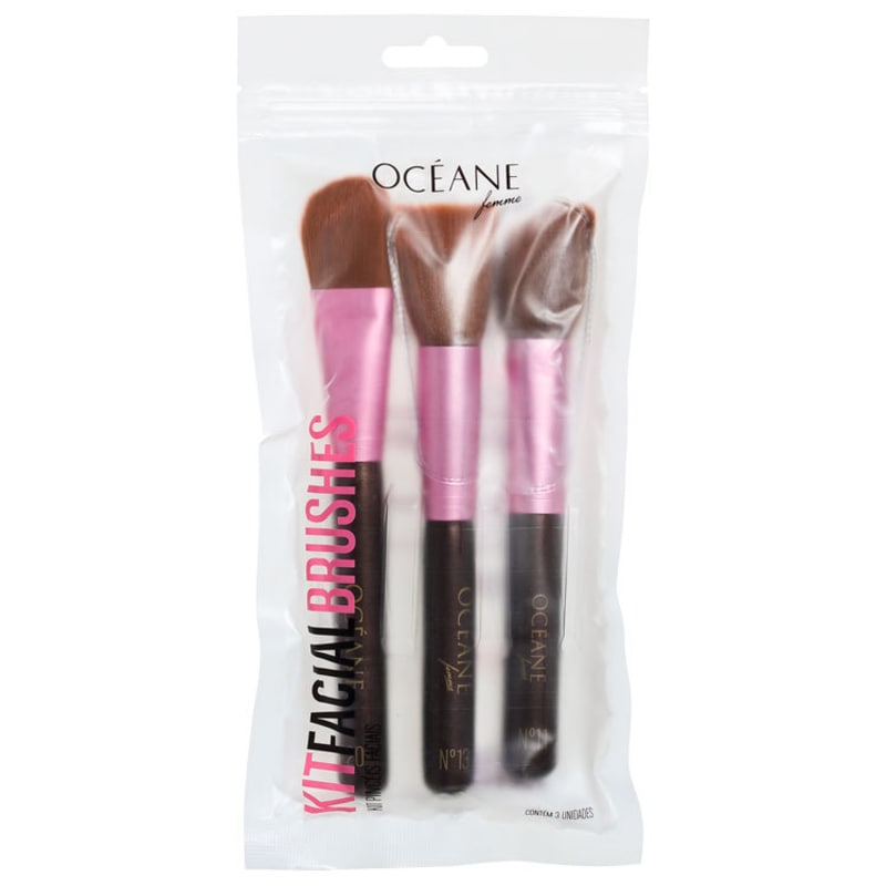 Kit de Pincéis Océane Femme Facial Brushes (3 produtos)