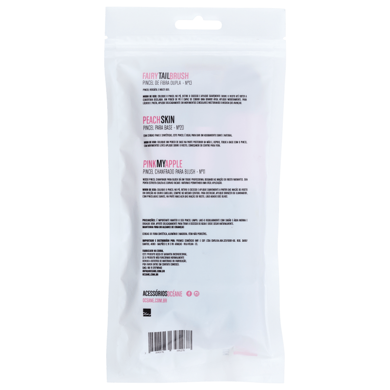 Kit de Pincéis Océane Femme Facial Brushes (3 produtos)