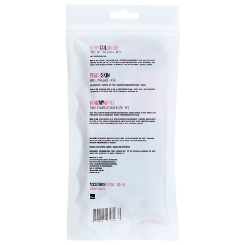 Kit de Pincéis Océane Femme Facial Brushes (3 produtos)