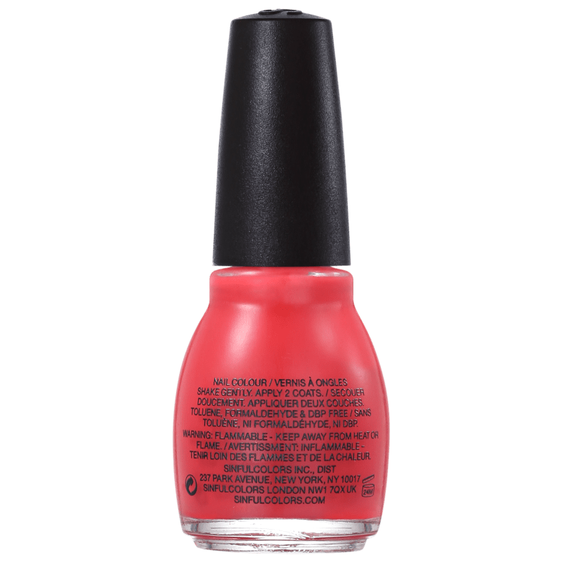 SinfulColors Professional Energetic Red - Esmalte Cremoso 15ml
