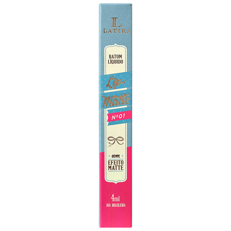 Latika Lip Rosa Nº 1 - Batom Líquido Matte 4ml