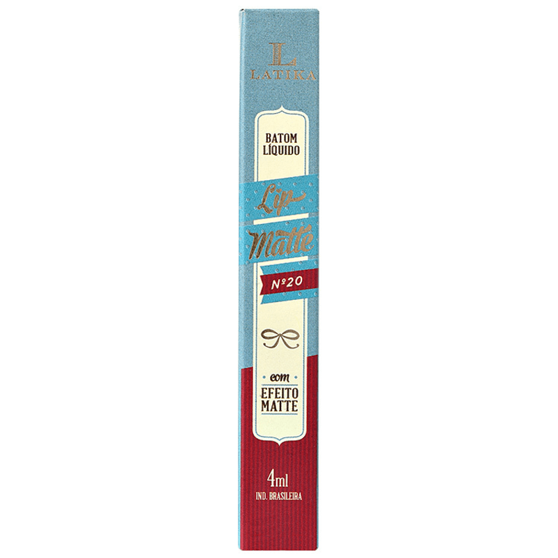 Latika Lip Vermelho Nº 20 - Batom Líquido Matte 4ml
