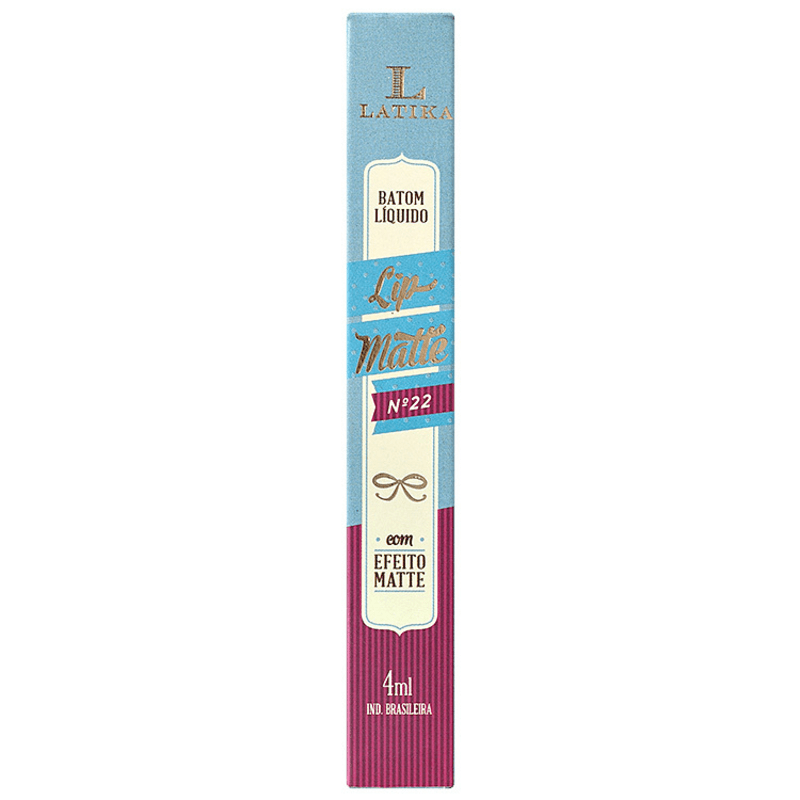 Latika Lip Vermelho Nº 22 - Batom Líquido Matte 4ml