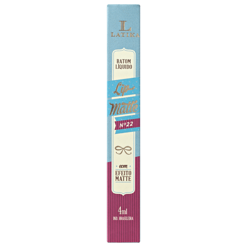 Latika Lip Vermelho Nº 22 - Batom Líquido Matte 4ml