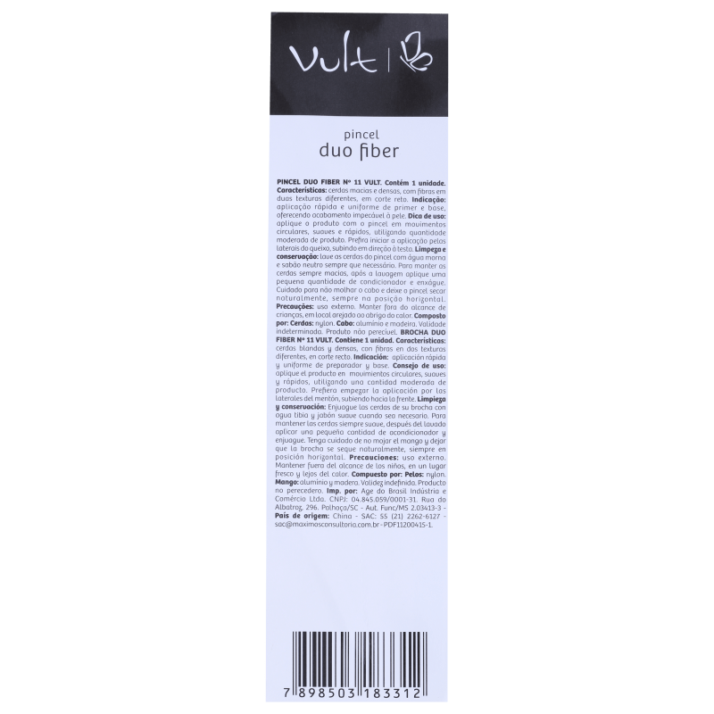 Vult #11 Duo Fiber - Pincel para Base