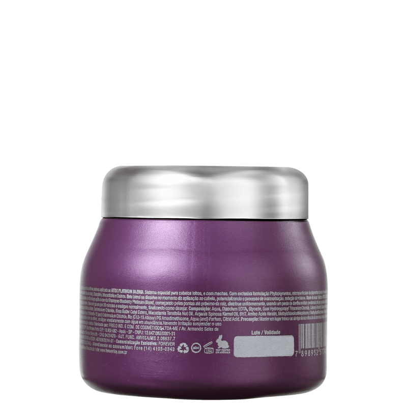 Forever Liss Professional Platinum Blond - Redutor de Volume Matizador 250g