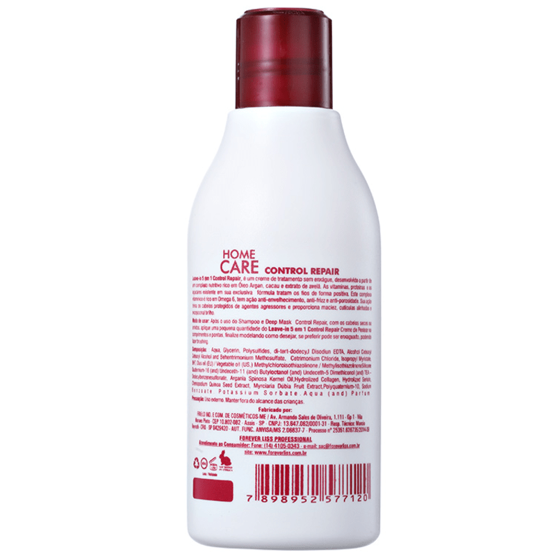 Forever Liss Professional Home Care Anti-Frizz 5 em 1 - Leave-in 300ml