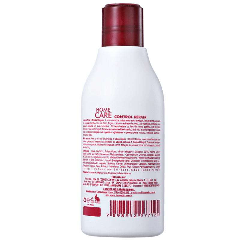 Forever Liss Professional Home Care Anti-Frizz 5 em 1 - Leave-in 300ml