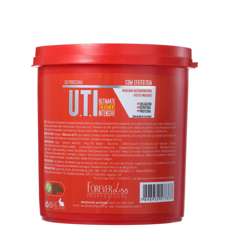 Forever Liss Professional UTI Liso Profissional - Máscara de Tratamento 950g