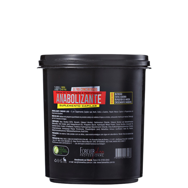 Forever Liss Professional Anabolizante Capilar - Creme de Hidratação 240g