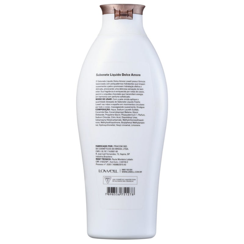 Lowell Freshe Dolce Amore - Sabonete Líquido 200ml
