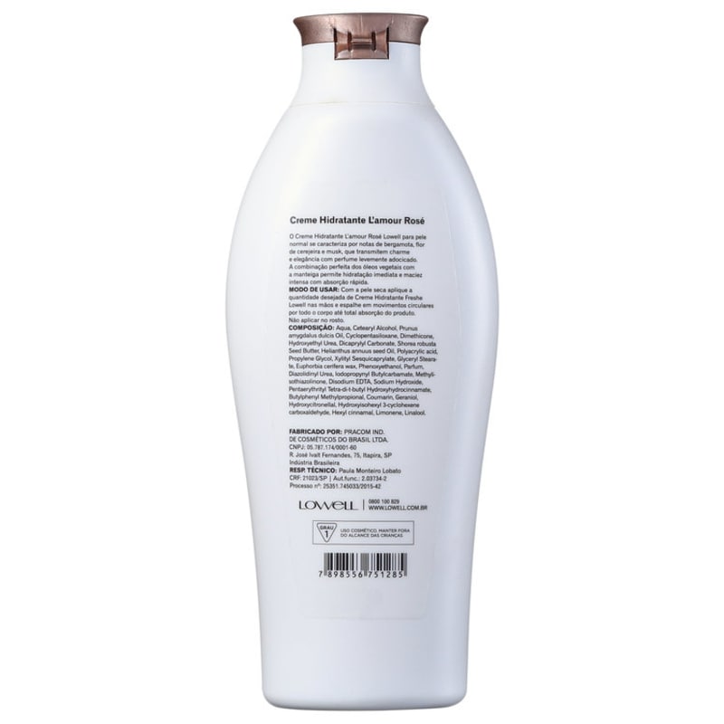 Lowell Freshe L’amour Rosé - Creme Hidratante 200ml