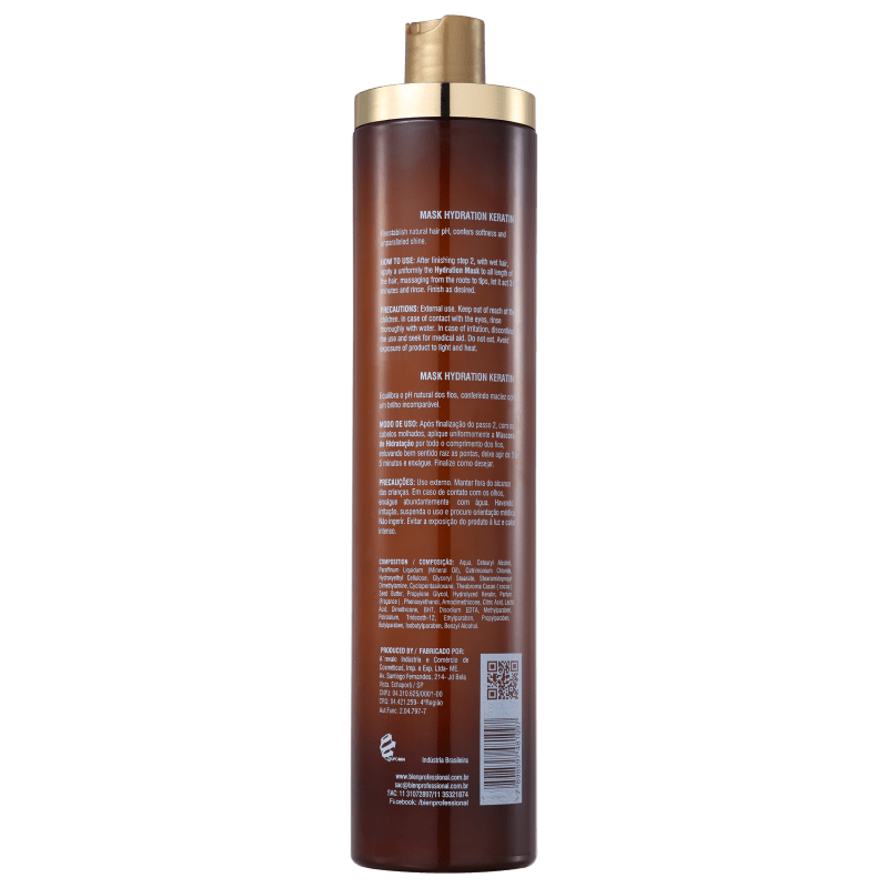 Bien Professional Bien Cacau Mask Hydration Keratin - Máscara de Hidratação 1000ml