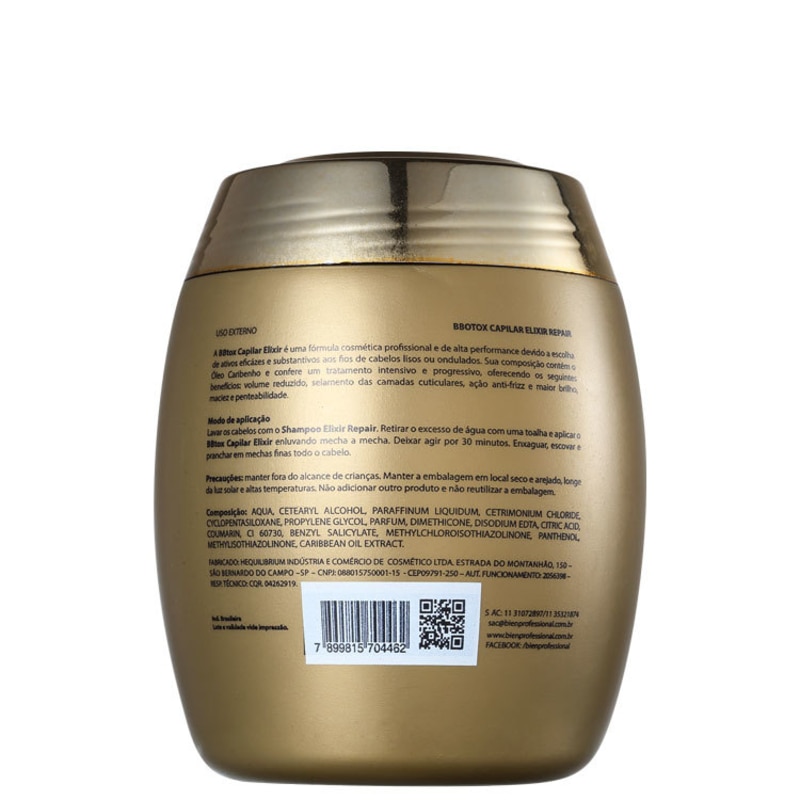 Bien Professional Elixir Repair BBtox Capilar - Tratamento 1000g
