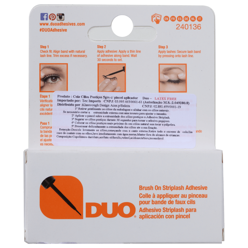 DUO Dark Brush On Striplash Adhesive - Cola para Cílios 5g