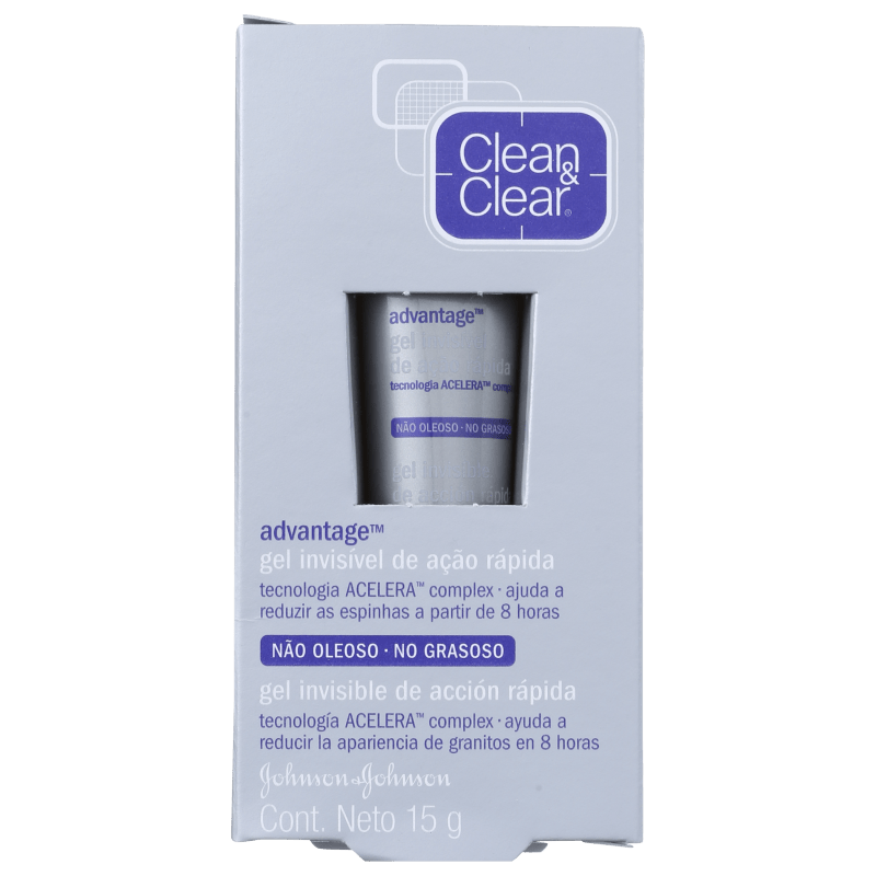 Clean & Clear Advantage Gel Invisível - Gel Secativo para Acne 15g