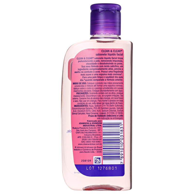Clean & Clear Sabonete Líquido Facial Não Oleoso - Sabonete 200ml