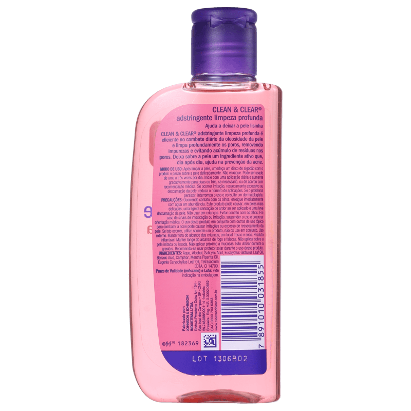 Clean & Clear Limpeza Profunda - Adstringente Facial 200ml