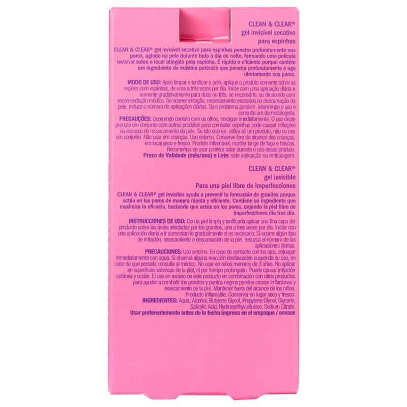 Clean & Clear Gel Invisível - Gel Secativo para Acne 22g