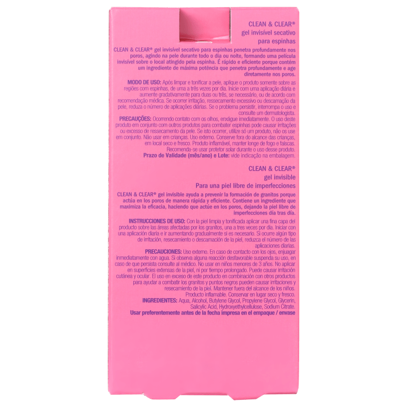 Clean & Clear Gel Invisível - Gel Secativo para Acne 22g