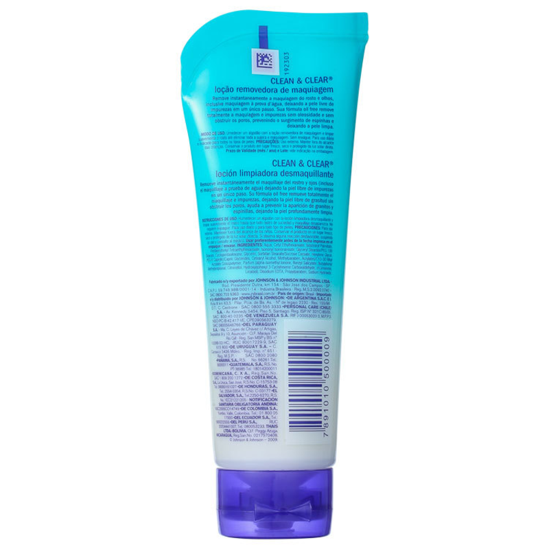 Clean & Clear Loção Removedora de Maquiagem - Loção Demaquilante 100ml