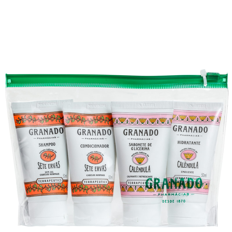 Kit Banho Granado Terrapeutics Amenities Calêndula Sete Ervas (4 produtos)