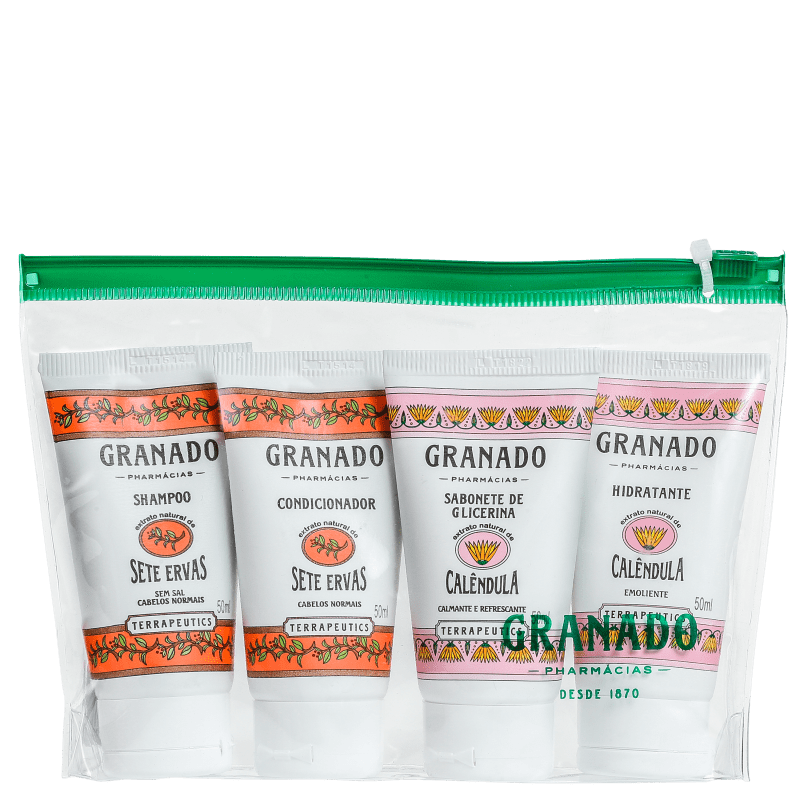 Kit Banho Granado Terrapeutics Amenities Calêndula Sete Ervas (4 produtos)