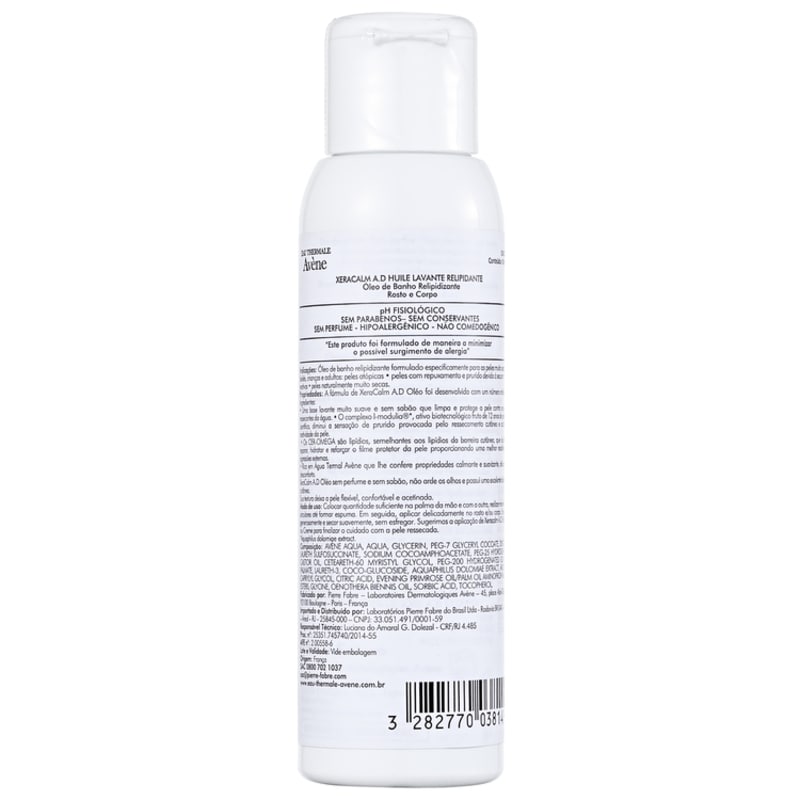 Avène XeraCalm A.D Lipid Replenishing Cleasing Oil - Óleo de Limpeza 100ml