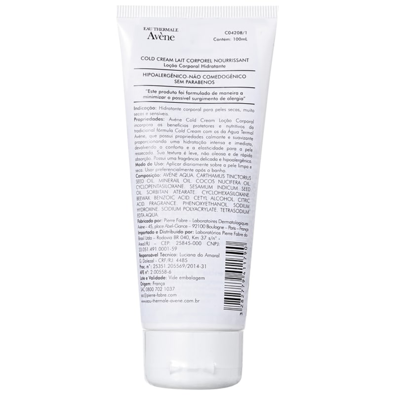 Avène Cold Cream - Loção Hidratante 100ml