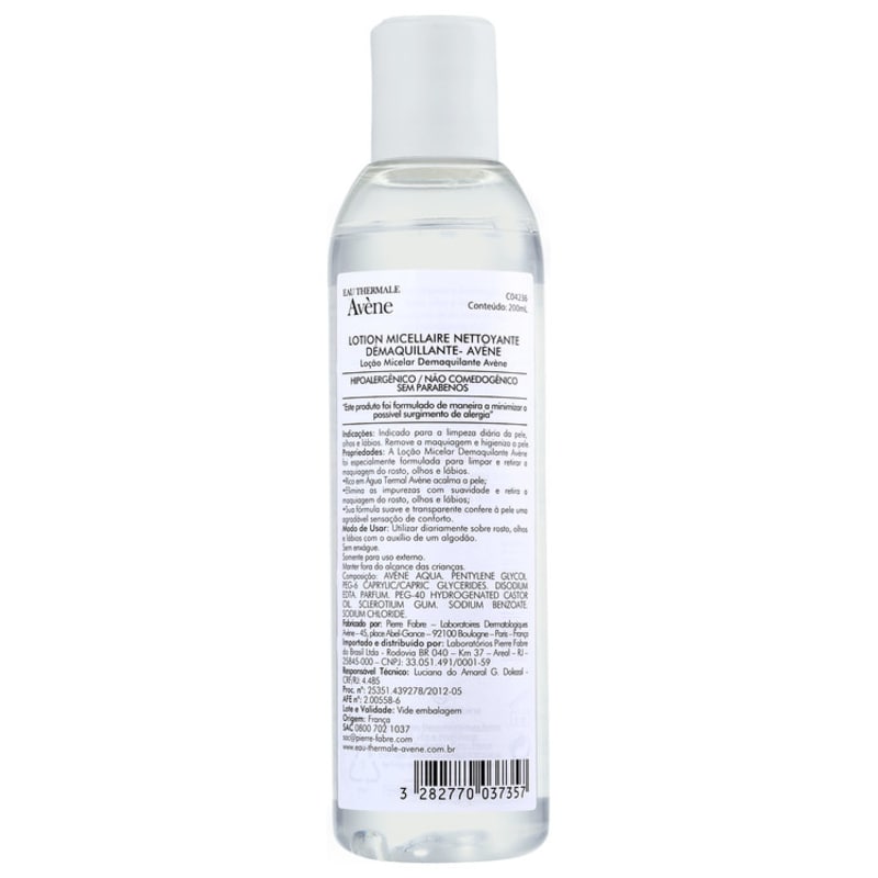 Avène Lotion Micellaire - Água Demaquilante 200ml