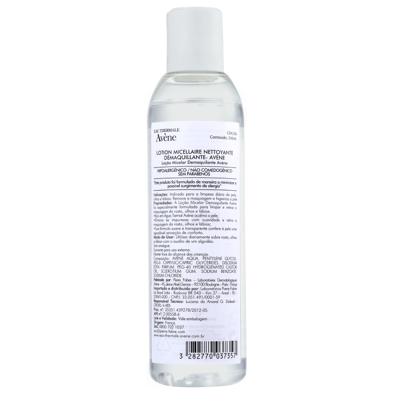 Avène Lotion Micellaire - Água Demaquilante 200ml