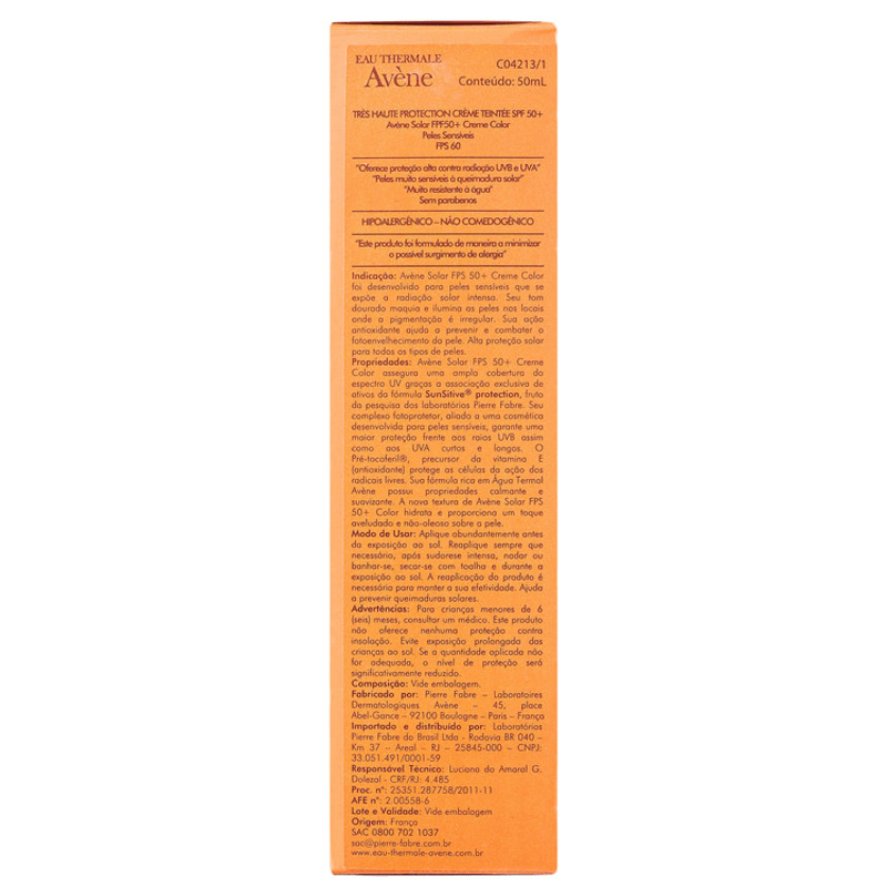 Avène Color Toque Seco FPS 50 - Protetor Solar Facial 50ml