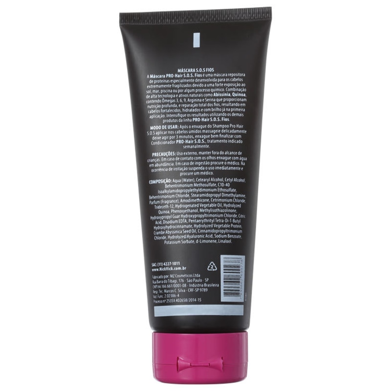 Nick & Vick PRO-Hair S.O.S Fios - Máscara de Tratamento 200g