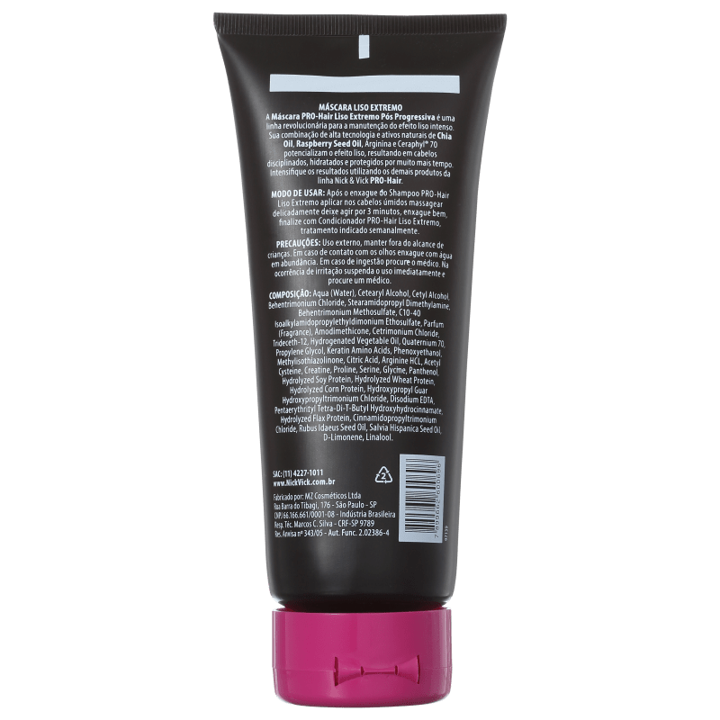 Nick & Vick PRO-Hair Liso Extremo - Máscara de Tratamento 200g