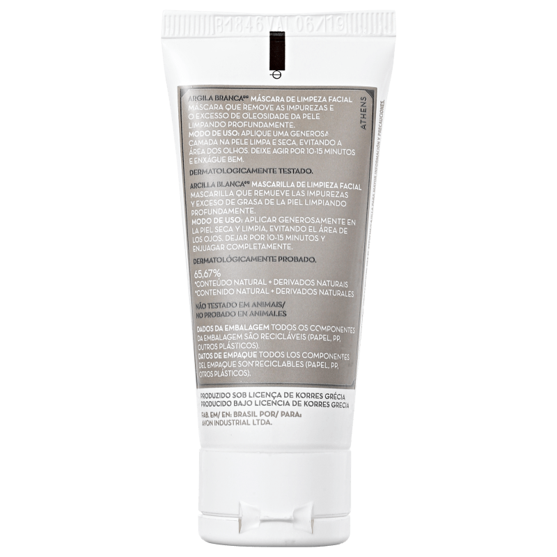 Korres Argila Branca - Máscara de Limpeza Facial 30g