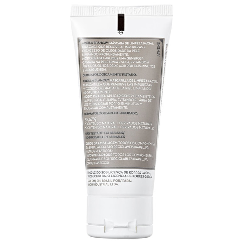Korres Argila Branca - Máscara de Limpeza Facial 30g
