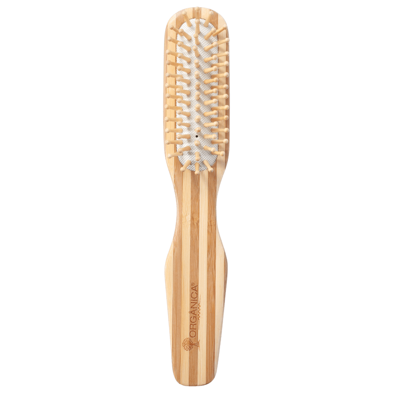 Orgânica Bambu Retangular - Escova de Cabelo