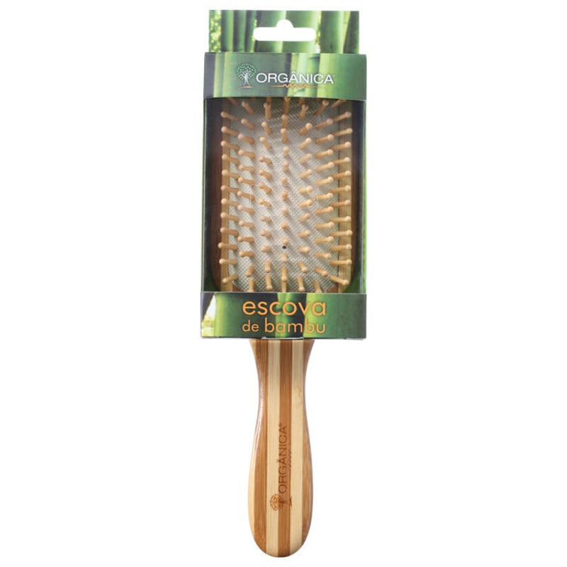Orgânica Bambu Quadrada - Escova de Cabelo