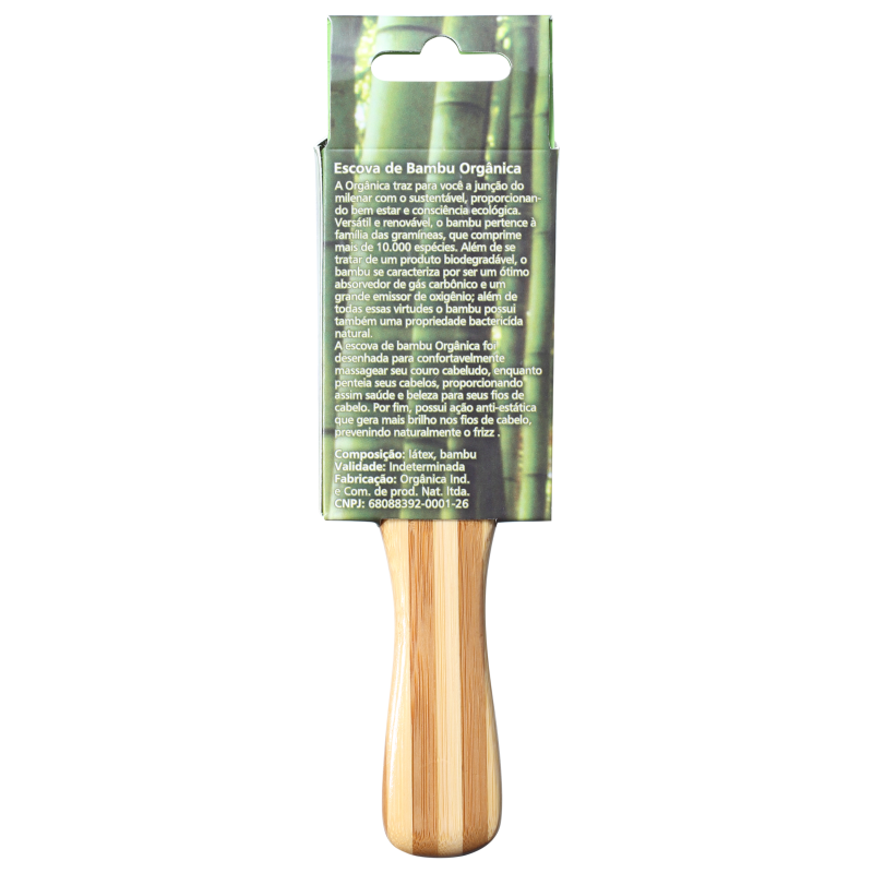 Orgânica Bambu de Bolsa - Escova de Cabelo