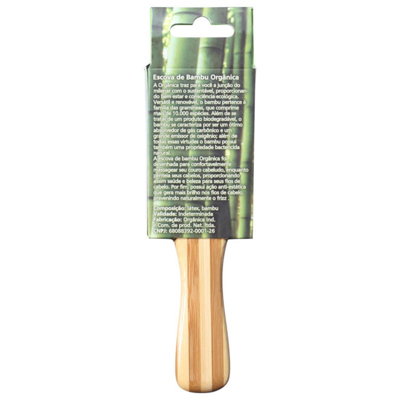 Orgânica Bambu de Bolsa - Escova de Cabelo