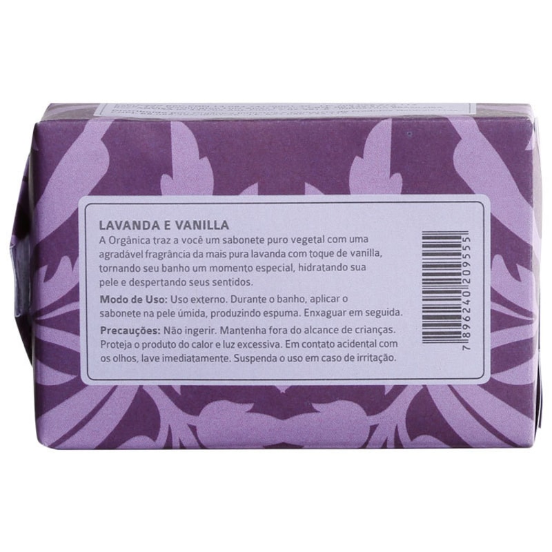 Orgânica Puro Vegetal Lavanda & Vanilla - Sabonete em Barra 90g