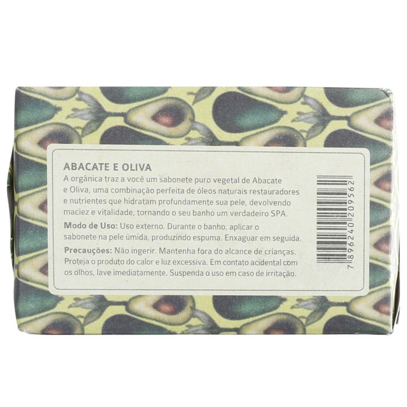 Orgânica Puro Vegetal Abacate & Oliva - Sabonete em Barra 90g