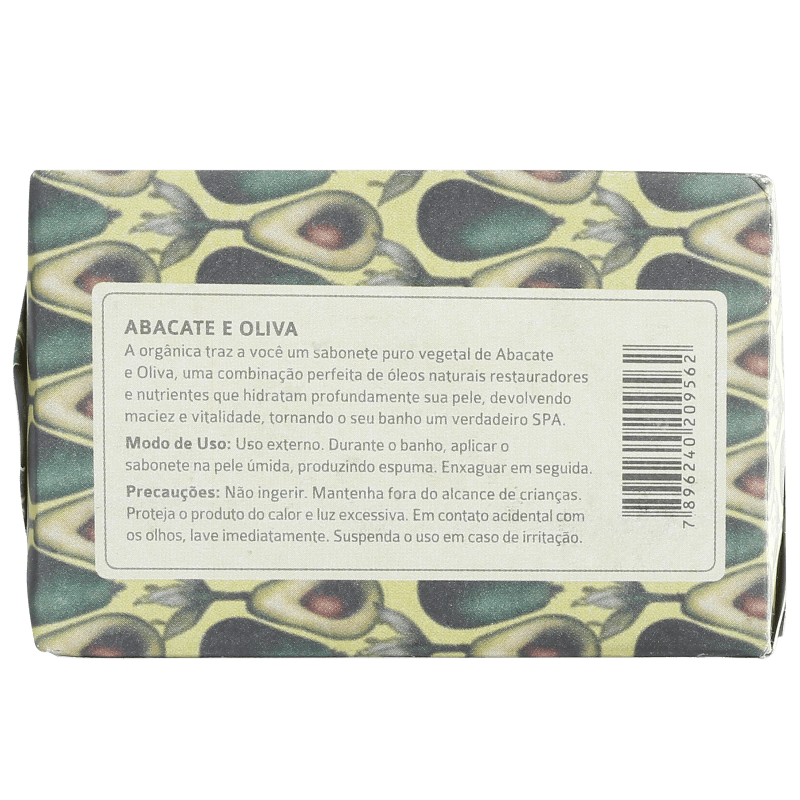 Orgânica Puro Vegetal Abacate & Oliva - Sabonete em Barra 90g