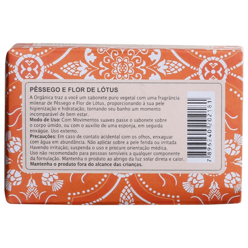 Orgânica Puro Vegetal Pêsseo e Flor de Lótus - Sabonete em Barra 90g