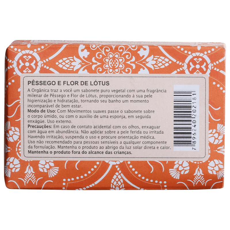 Orgânica Puro Vegetal Pêsseo e Flor de Lótus - Sabonete em Barra 90g