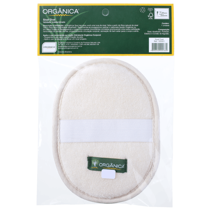 Orgânica Sisal Oval - Esponja de Banho