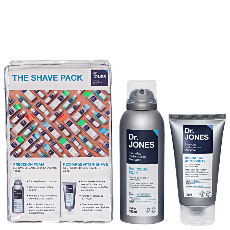 Kit Barba Dr. Jones The Shave Pack (2 produtos + Estojo)