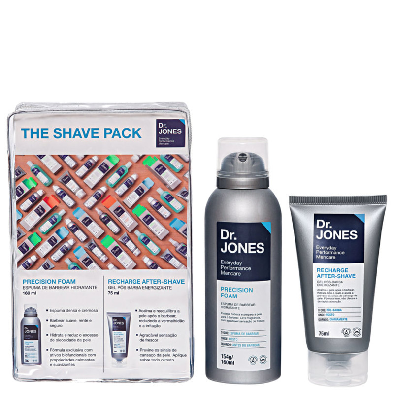 Kit Barba Dr. Jones The Shave Pack (2 produtos + Estojo)