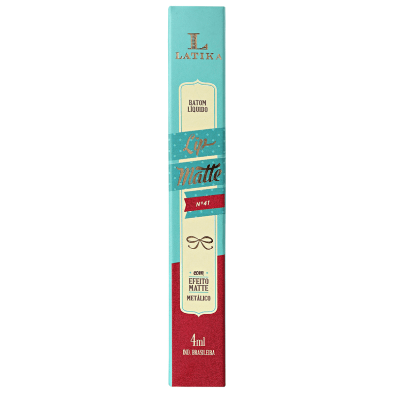 Latika Lip Vinho Nº 41 - Batom Líquido Metálico 4ml